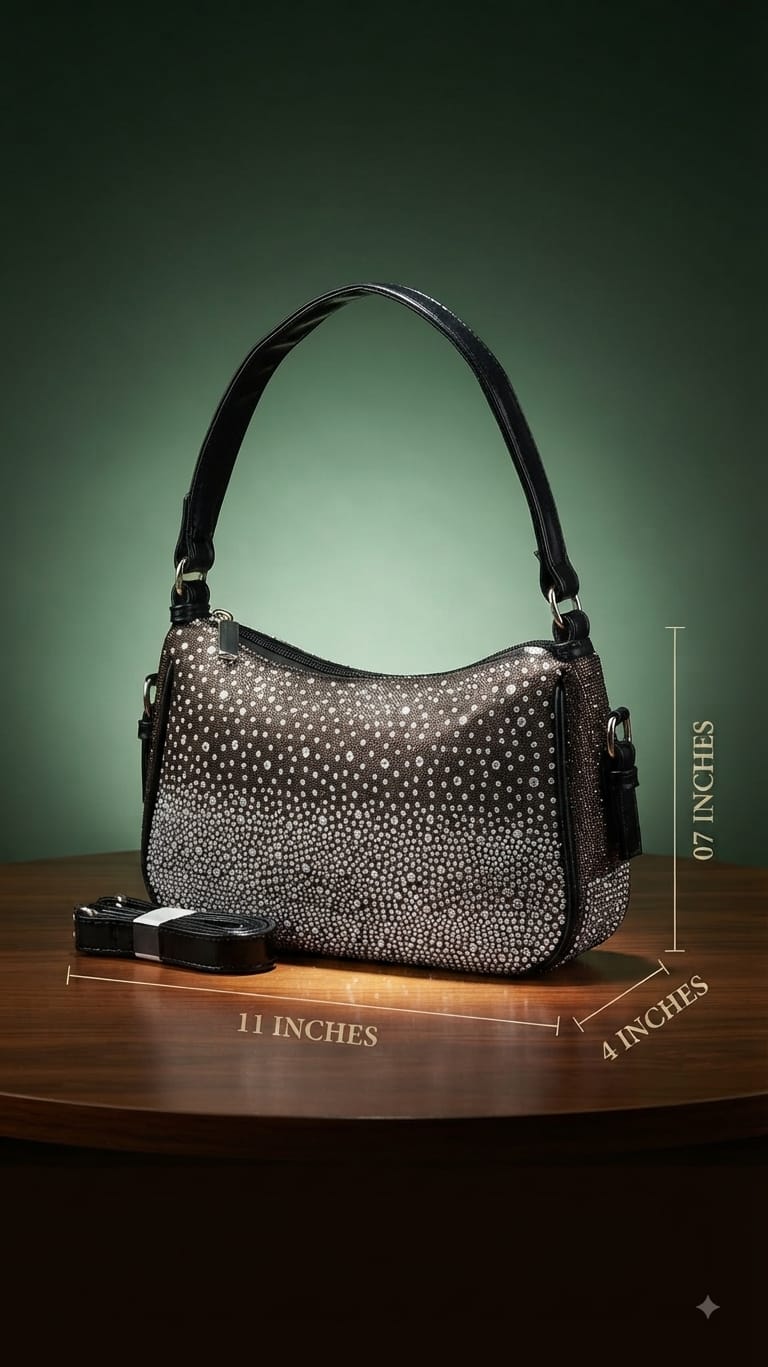 Imported Premium PU Leather Party Wear Handbag in Dark Copper | Luxury Smartphone, Cash, Card & Coin Evening Purse