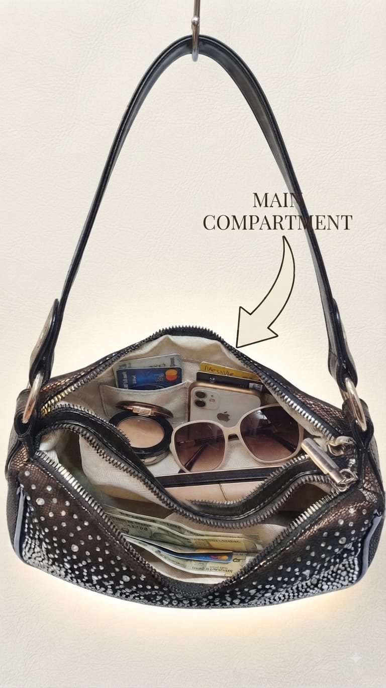Imported Premium PU Leather Party Wear Handbag in Dark Copper | Luxury Smartphone, Cash, Card & Coin Evening Purse