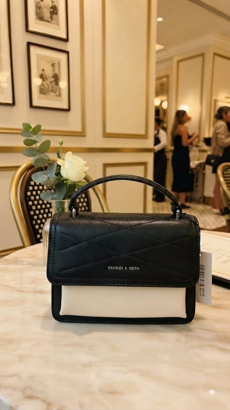 CK Premium PU Leather Trendy Handbag in Black, Green & Gray | Stylish 3-Compartment Smartphone, Cash, Card & Coin Purse