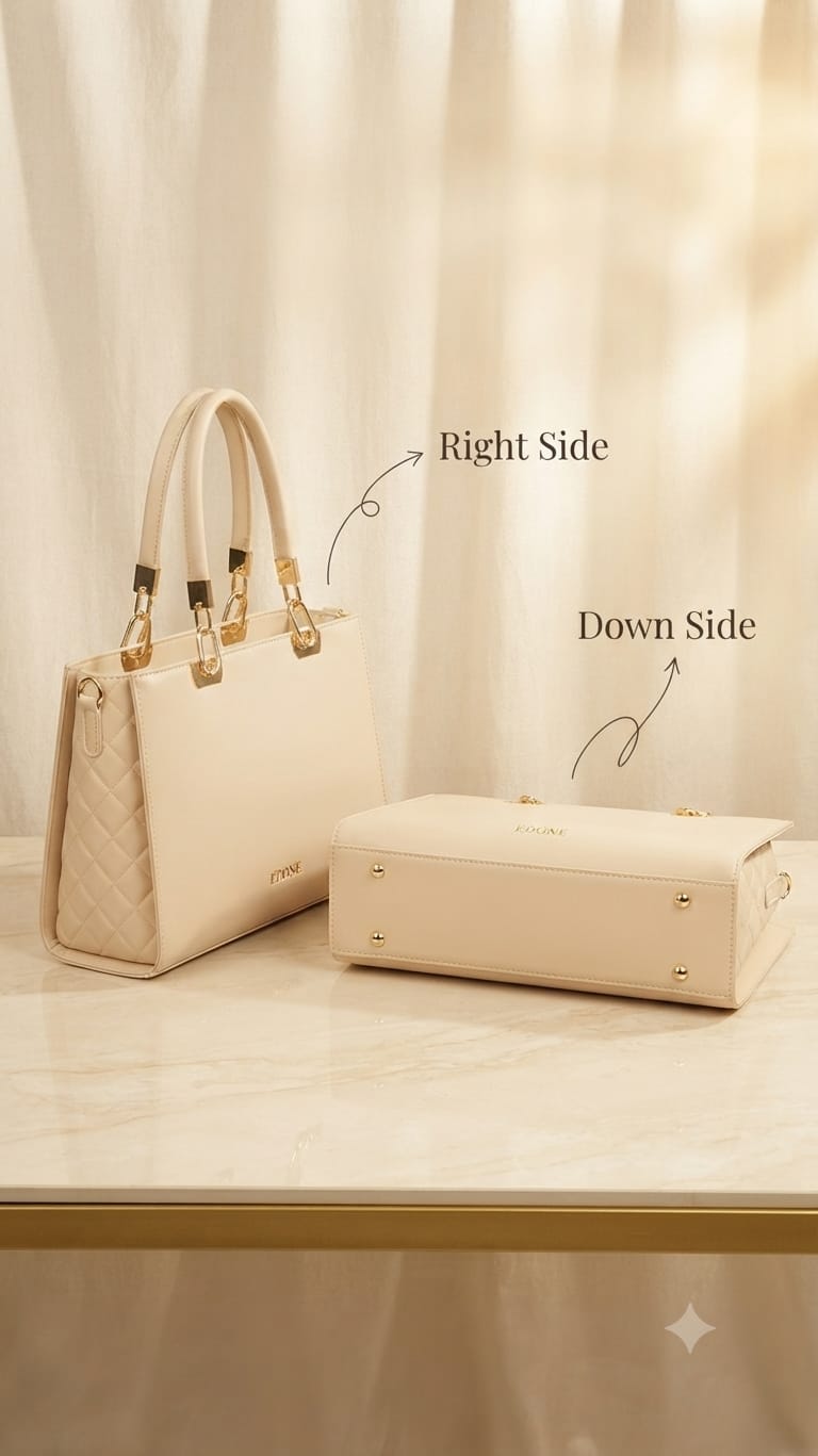 Edone Premium PU Leather Party Handbag with Long Strap in Tan, Maroon, Camel, Green & Cream | Elegant Multi-Compartment Evening Purse