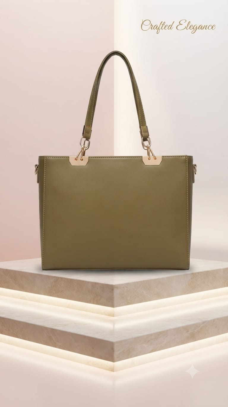 Edone Premium PU Leather Party Handbag with Long Strap in Tan, Maroon, Camel, Green & Cream | Elegant Multi-Compartment Evening Purse