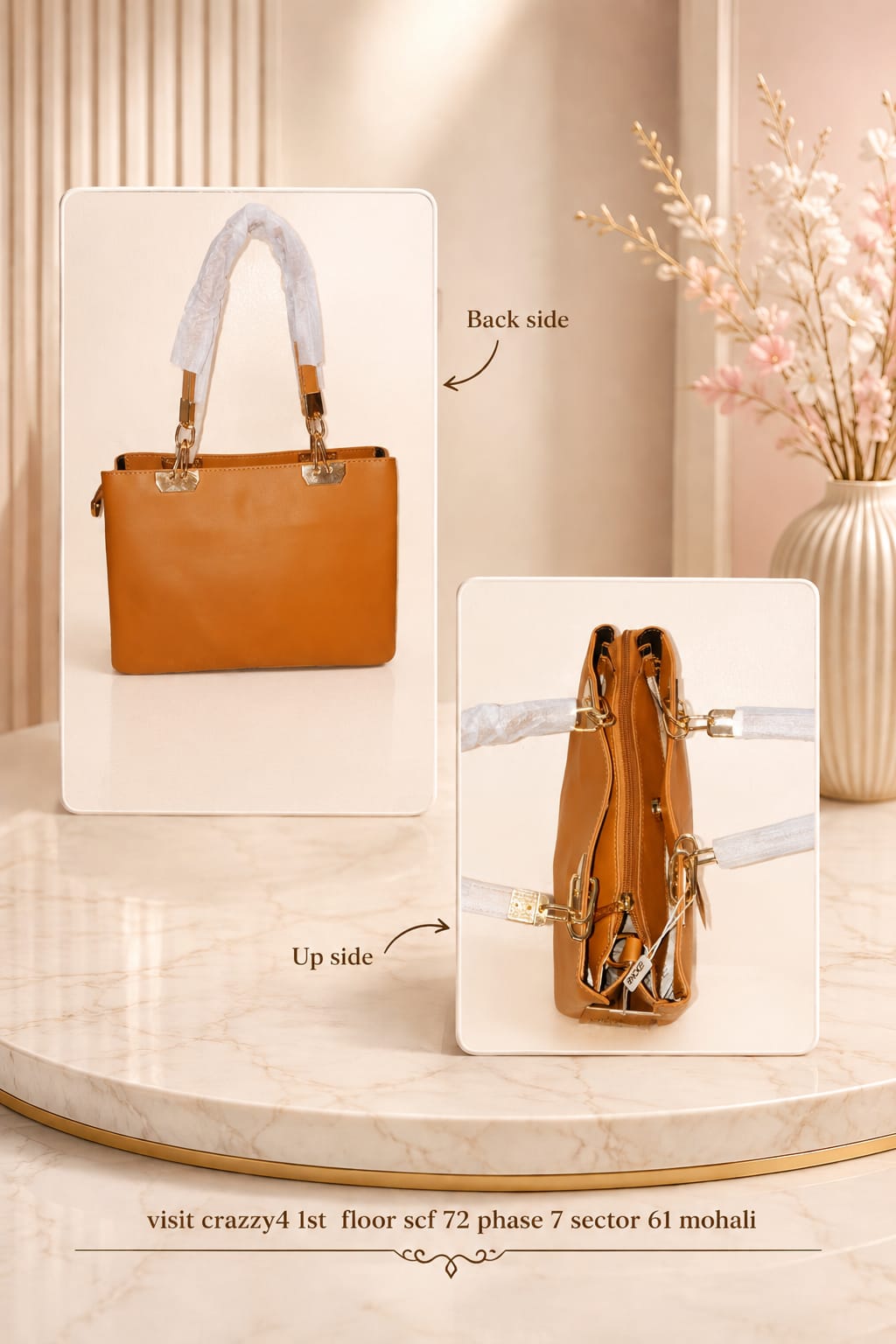 Edone Premium PU Leather Party Handbag with Long Strap in Tan, Maroon, Camel, Green & Cream | Elegant Multi-Compartment Evening Purse