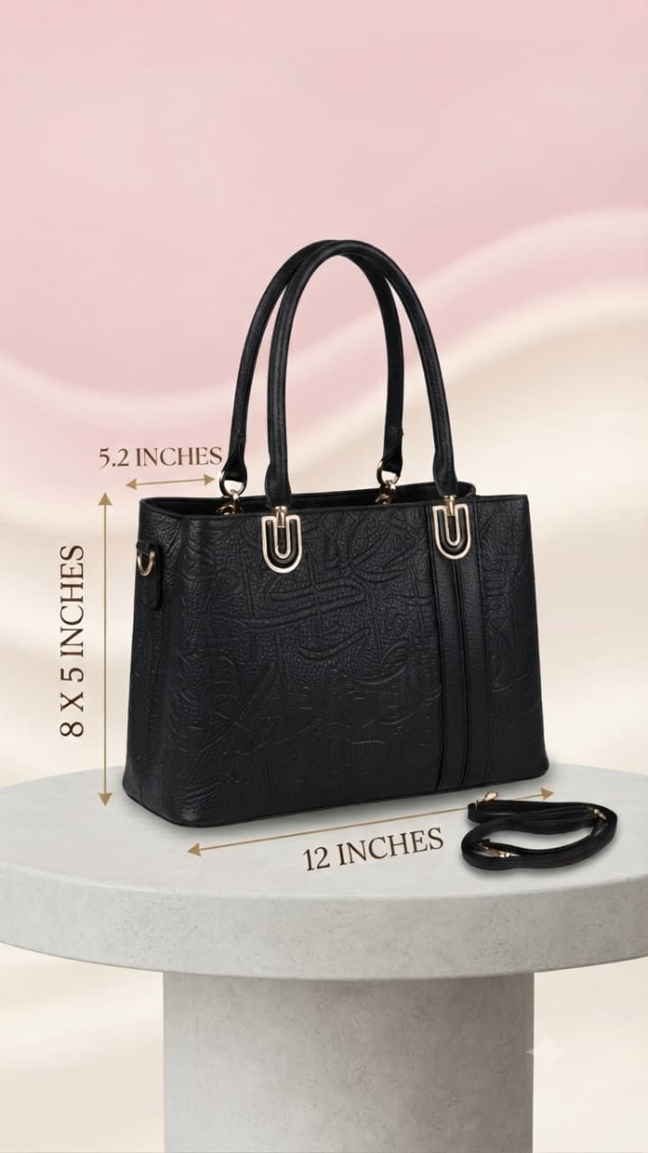 Edone Premium PU Leather Party Handbag with Long Strap in Black, Maroon, Off-White & Camel | Elegant Multi-Compartment Evening Purse
