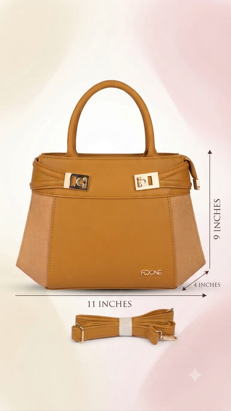 Edone Premium PU Leather Party Handbag with Long Strap in Cream, Maroon & Tan | Elegant Multi-Compartment Evening Purse