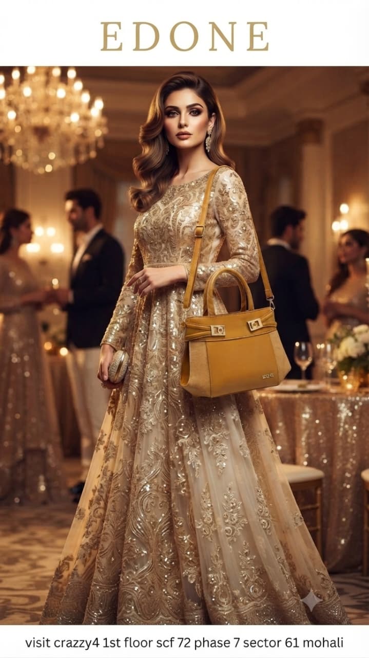 Edone Premium PU Leather Party Handbag with Long Strap in Cream, Maroon & Tan | Elegant Multi-Compartment Evening Purse