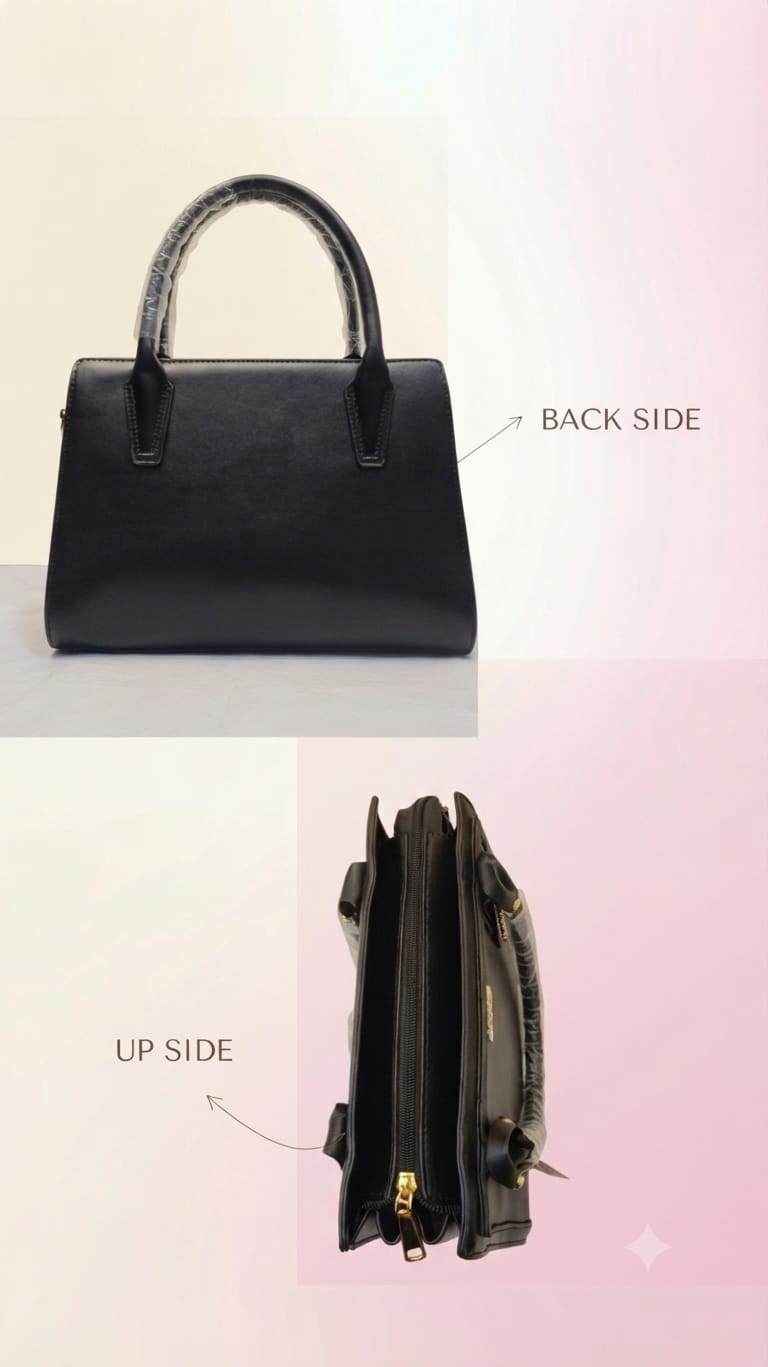 Edone Premium PU Leather Party Handbag with Long Strap in Black, Maroon, Off-White, Camel, Pink & Tan | Elegant Multi-Compartment Evening Purse