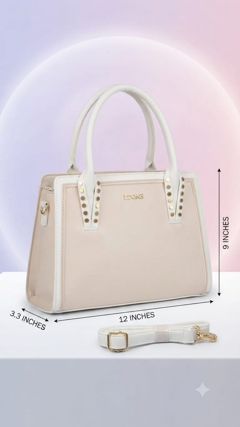 Edone Premium PU Leather Party Handbag with Long Strap in Black, Maroon, Off-White, Camel, Pink & Tan | Elegant Multi-Compartment Evening Purse