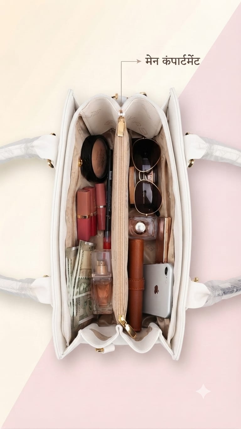 Edone Premium PU Leather Party Handbag with Long Strap in Black, Maroon, Off-White, Camel, Pink & Tan | Elegant Multi-Compartment Evening Purse
