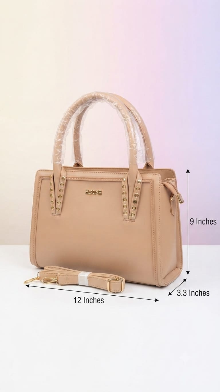 Edone Premium PU Leather Party Handbag with Long Strap in Black, Maroon, Off-White, Camel, Pink & Tan | Elegant Multi-Compartment Evening Purse