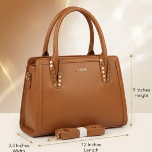 Edone Premium PU Leather Party Handbag with Long Strap in Black, Maroon, Off-White, Camel, Pink & Tan | Elegant Multi-Compartment Evening Purse