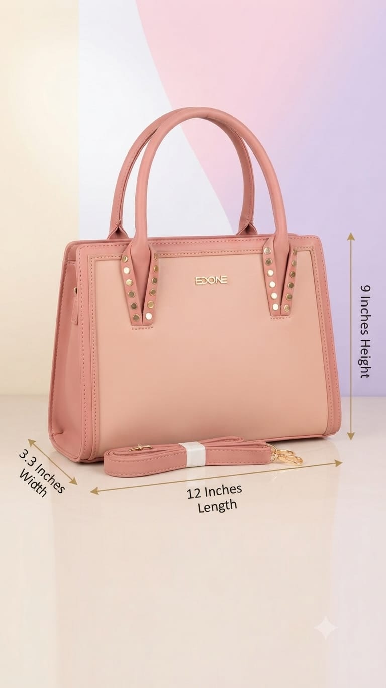 Edone Premium PU Leather Party Handbag with Long Strap in Black, Maroon, Off-White, Camel, Pink & Tan | Elegant Multi-Compartment Evening Purse