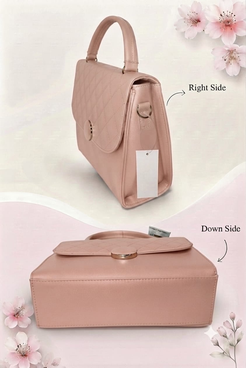 Imported Premium PU Leather Party Handbag with Long Strap in Black, Red, Green, Pink & Brown | Elegant Multi-Compartment Evening Purse