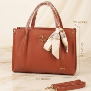 Edone Premium PU Leather Party Handbag with Long Strap in Red, Camel, Off-White & Green | Elegant Multi-Compartment Evening Purse