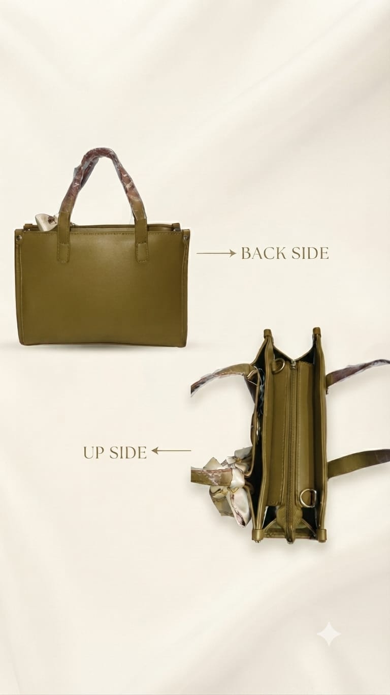 Edone Premium PU Leather Party Handbag with Long Strap in Red, Camel, Off-White & Green | Elegant Multi-Compartment Evening Purse