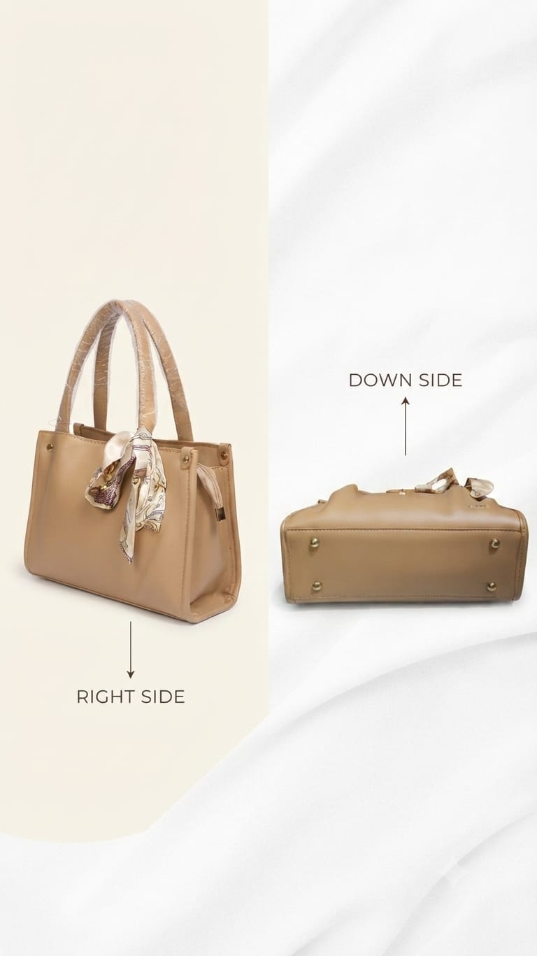 Edone Premium PU Leather Party Handbag with Long Strap in Red, Camel, Off-White & Green | Elegant Multi-Compartment Evening Purse