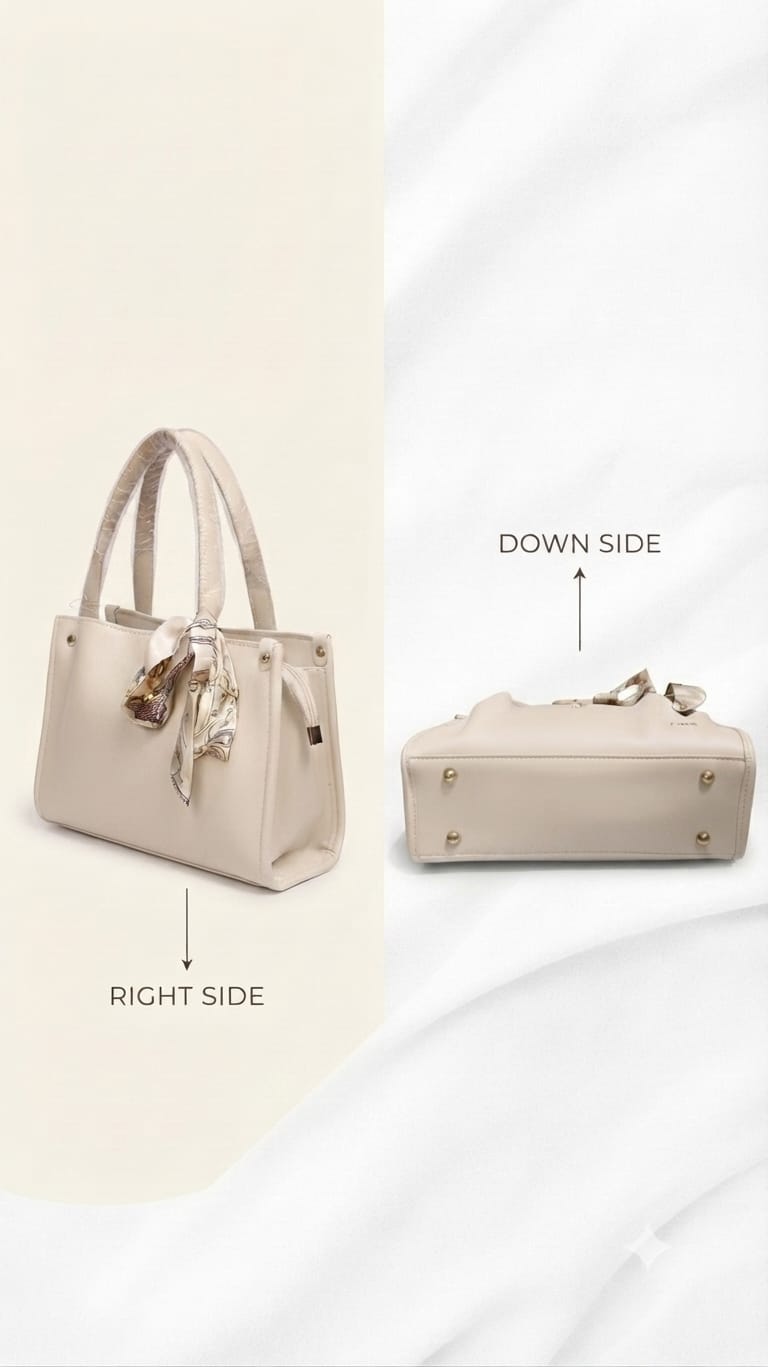 Edone Premium PU Leather Party Handbag with Long Strap in Red, Camel, Off-White & Green | Elegant Multi-Compartment Evening Purse