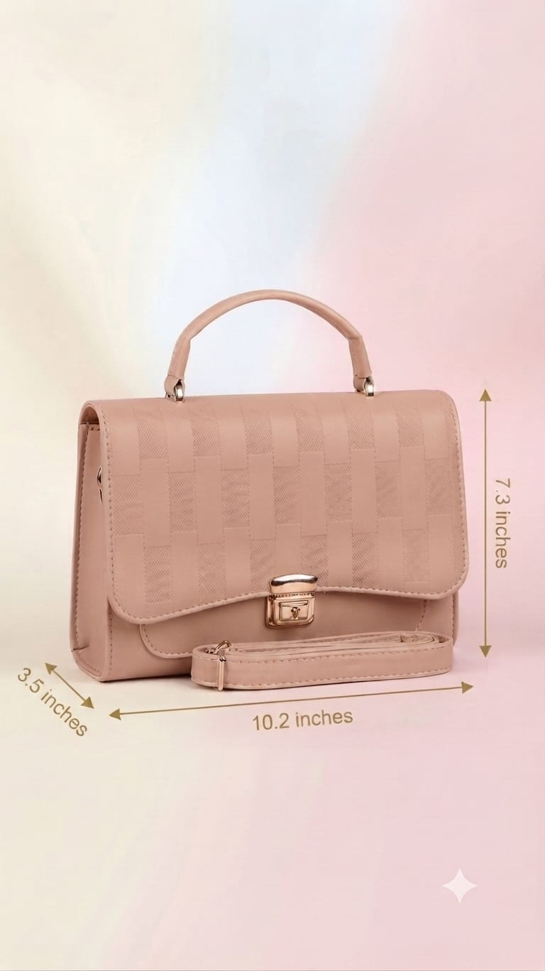 Imported Premium PU Leather Party Handbag with Long Strap | Elegant Multi-Compartment Evening Purse
