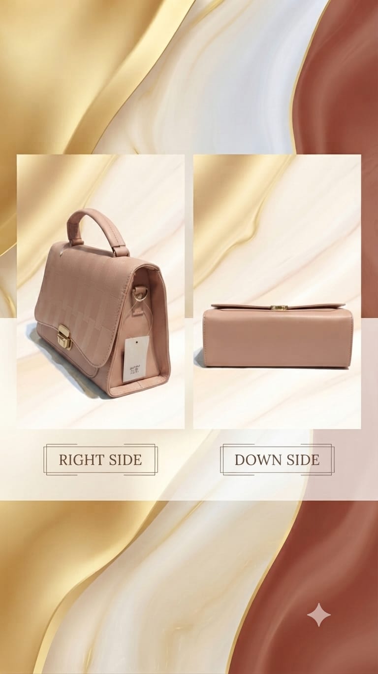 Imported Premium PU Leather Party Handbag with Long Strap | Elegant Multi-Compartment Evening Purse