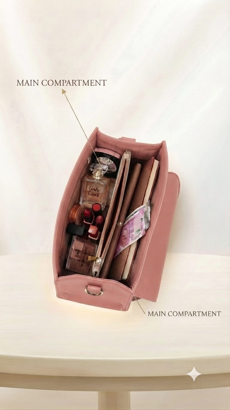 Imported Premium PU Leather Party Handbag with Long Strap | Elegant Multi-Compartment Evening Purse