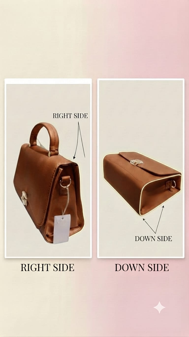 Imported Premium PU Leather Party Handbag with Long Strap | Elegant Multi-Compartment Evening Purse