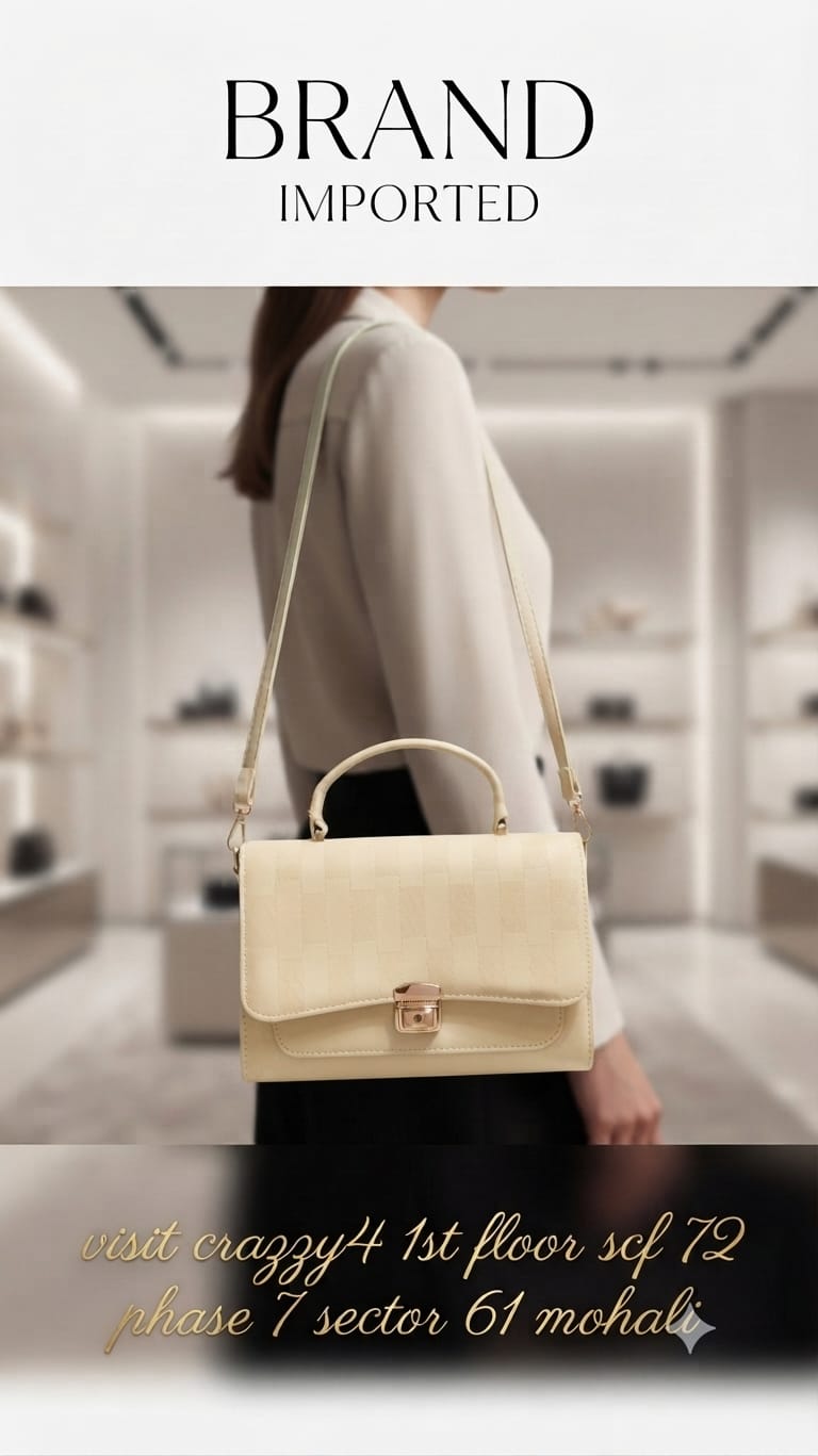 Imported Premium PU Leather Party Handbag with Long Strap | Elegant Multi-Compartment Evening Purse