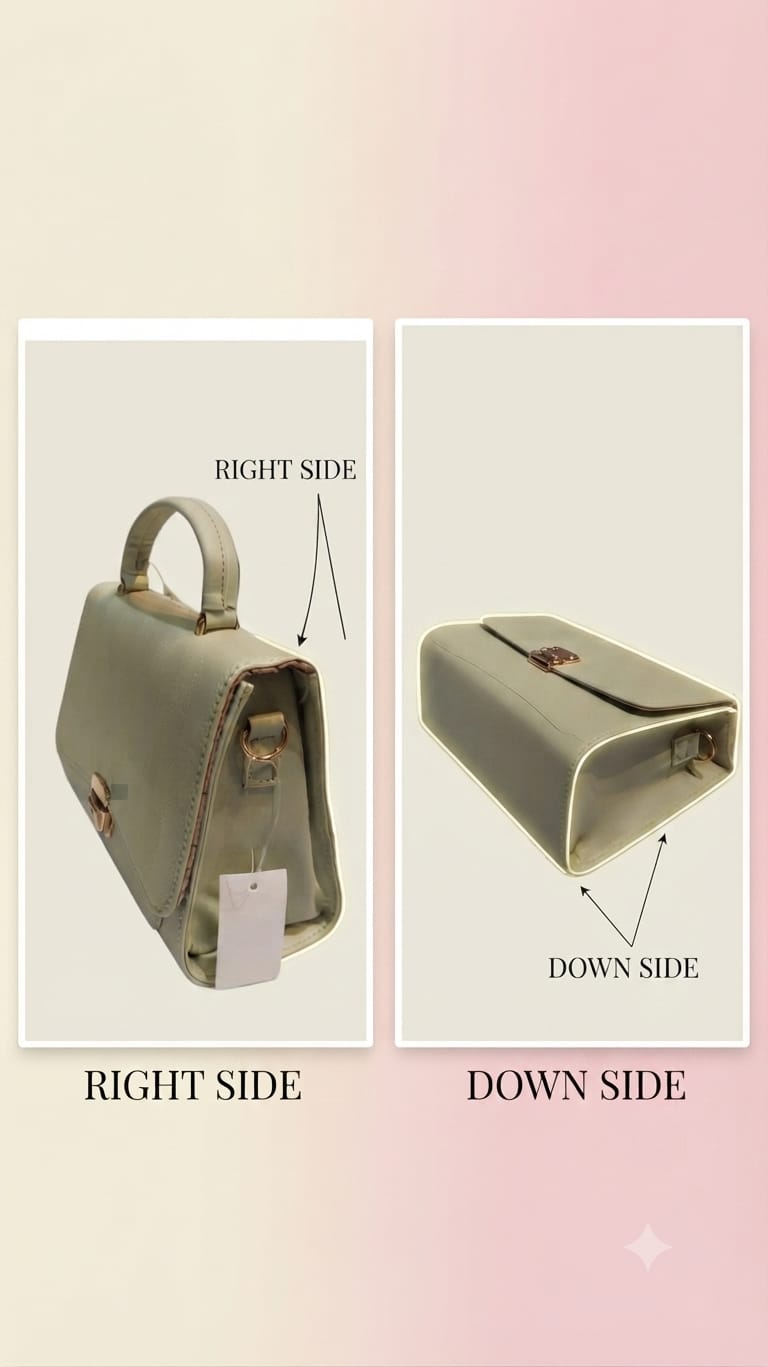Imported Premium PU Leather Party Handbag with Long Strap | Elegant Multi-Compartment Evening Purse