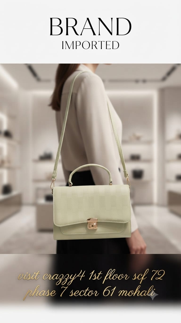 Imported Premium PU Leather Party Handbag with Long Strap | Elegant Multi-Compartment Evening Purse