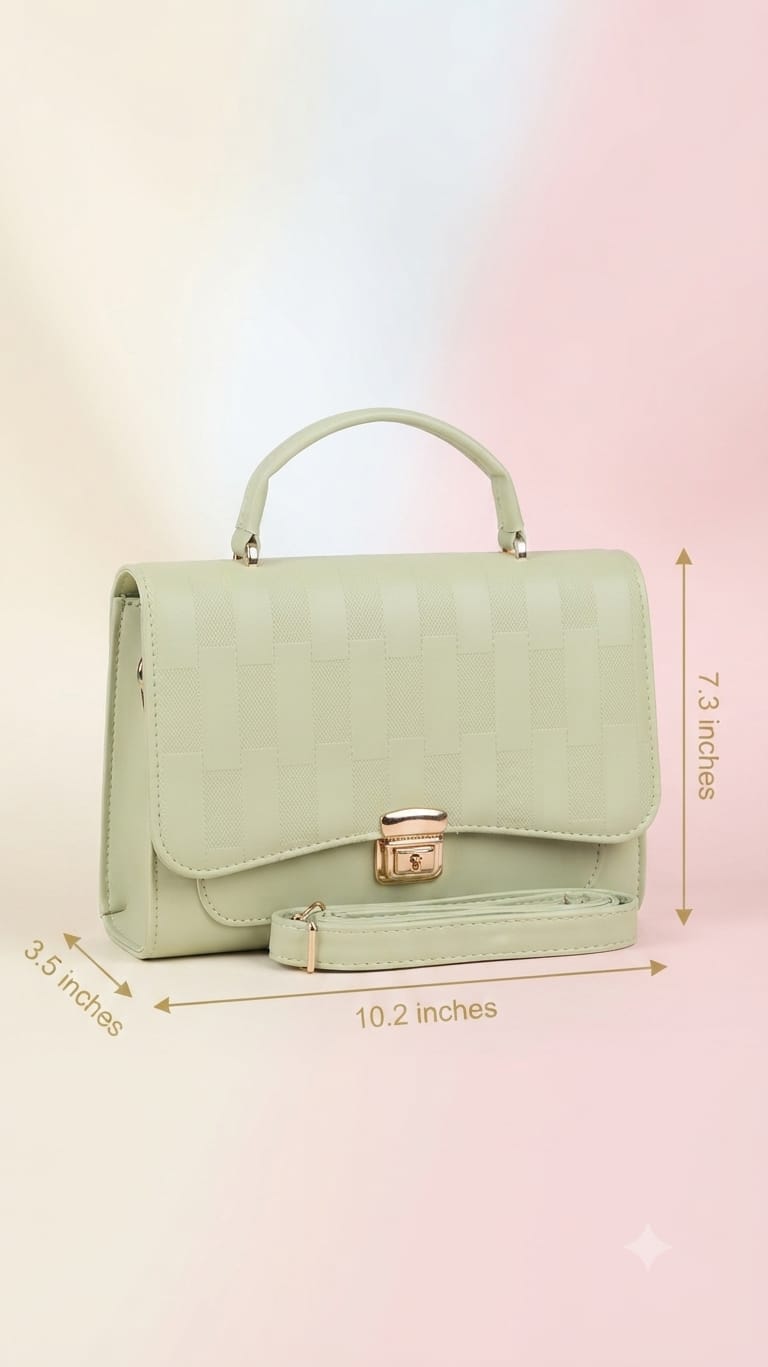 Imported Premium PU Leather Party Handbag with Long Strap | Elegant Multi-Compartment Evening Purse