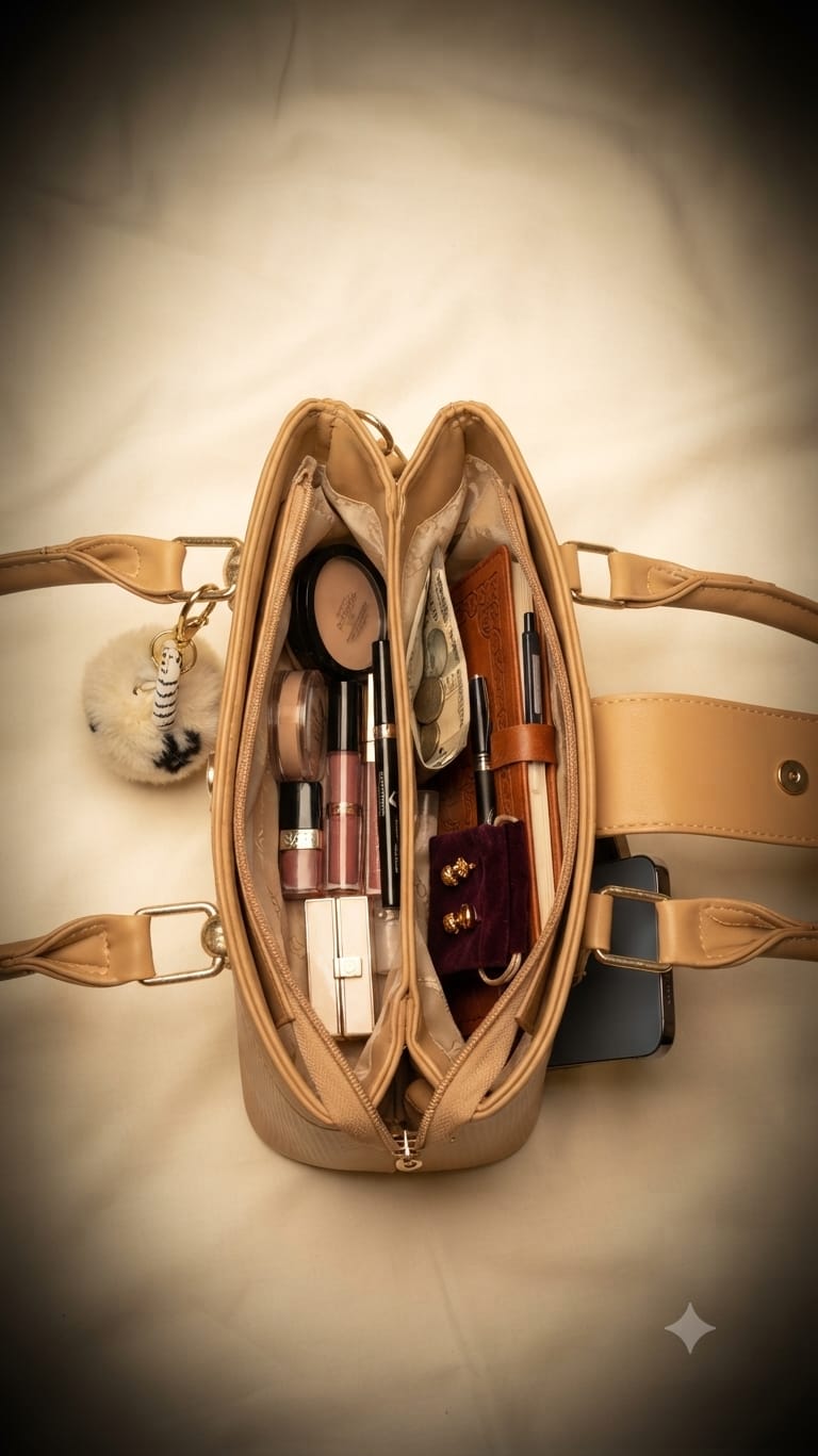 EDONE Premium PU Leather Party Handbag with Long Strap | Elegant Multi-Compartment Evening Purse