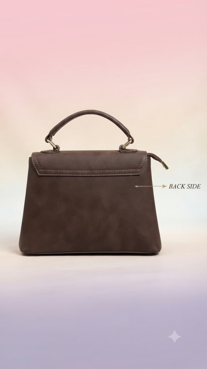 Imported Premium PU Leather Semi-Formal Sling Handbag with Long Strap | Dual Zip & Multi-Compartment Purse