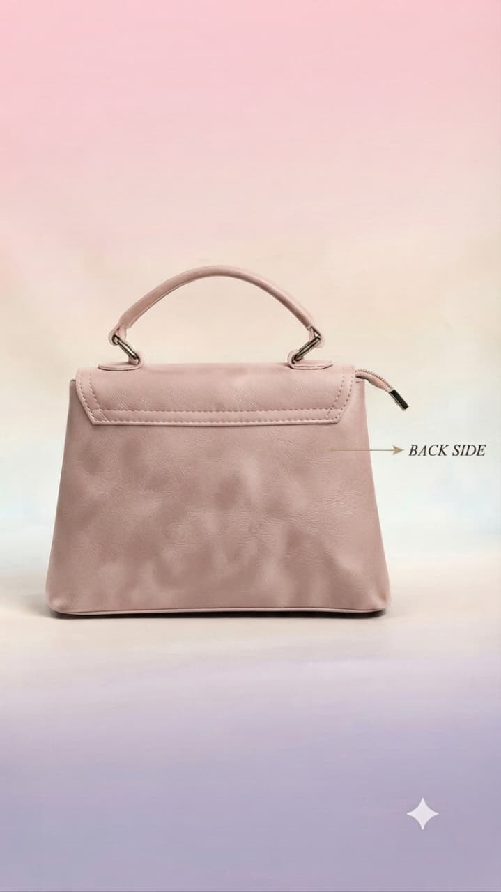 Imported Premium PU Leather Semi-Formal Sling Handbag with Long Strap | Dual Zip & Multi-Compartment Purse