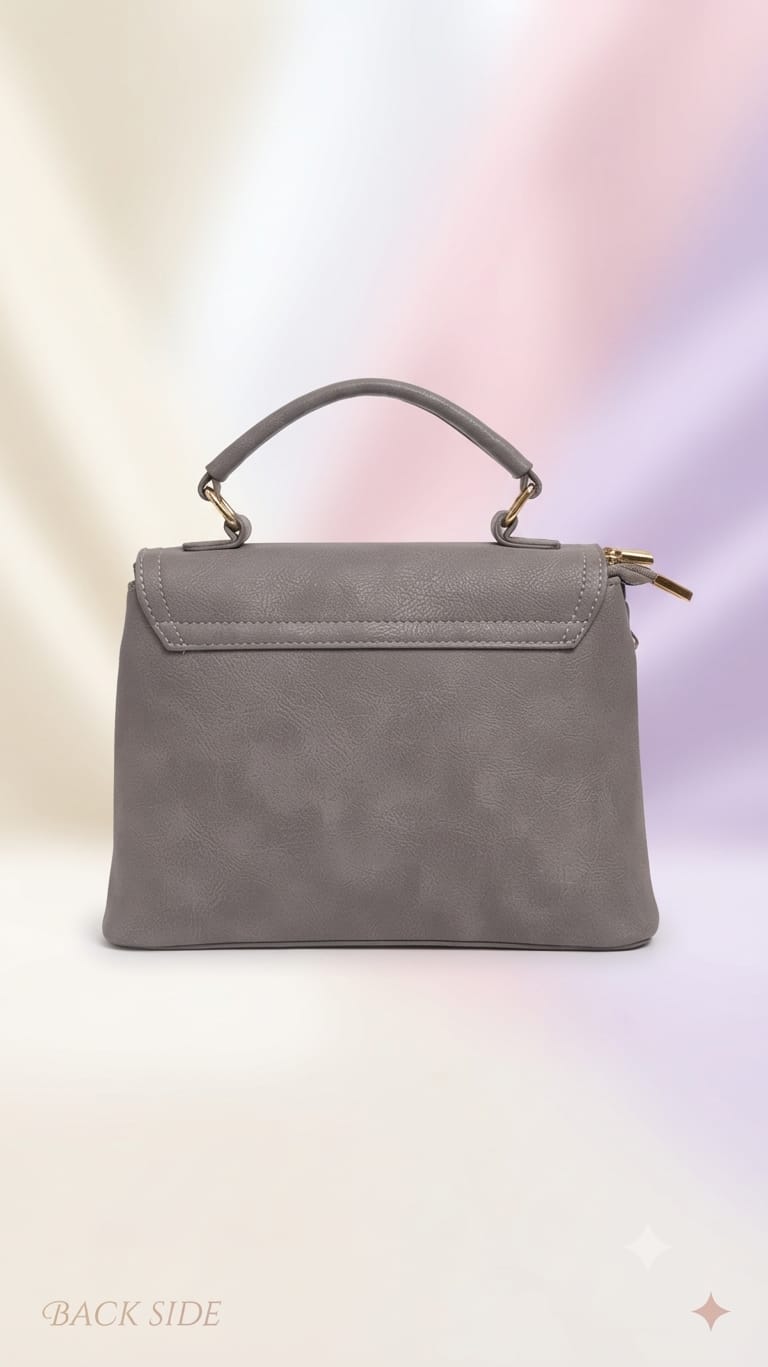 Imported Premium PU Leather Semi-Formal Sling Handbag with Long Strap | Dual Zip & Multi-Compartment Purse