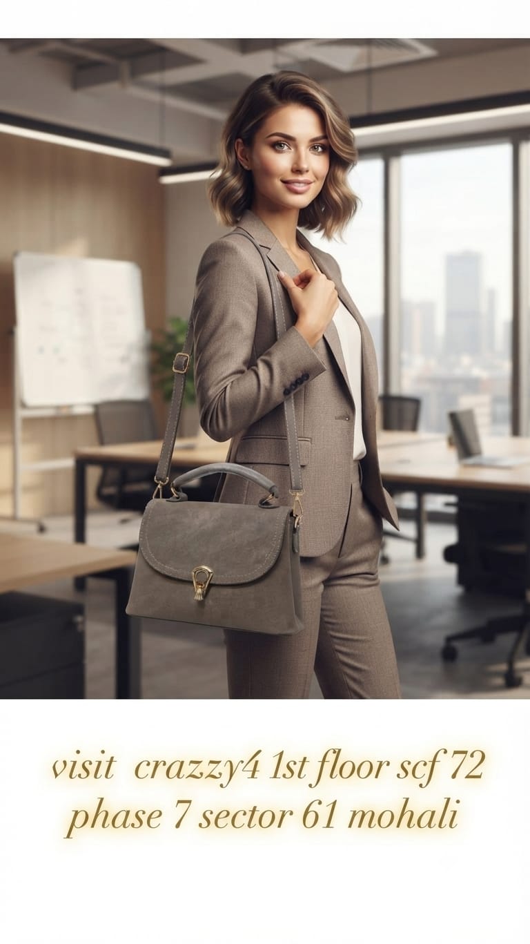 Imported Premium PU Leather Semi-Formal Sling Handbag with Long Strap | Dual Zip & Multi-Compartment Purse