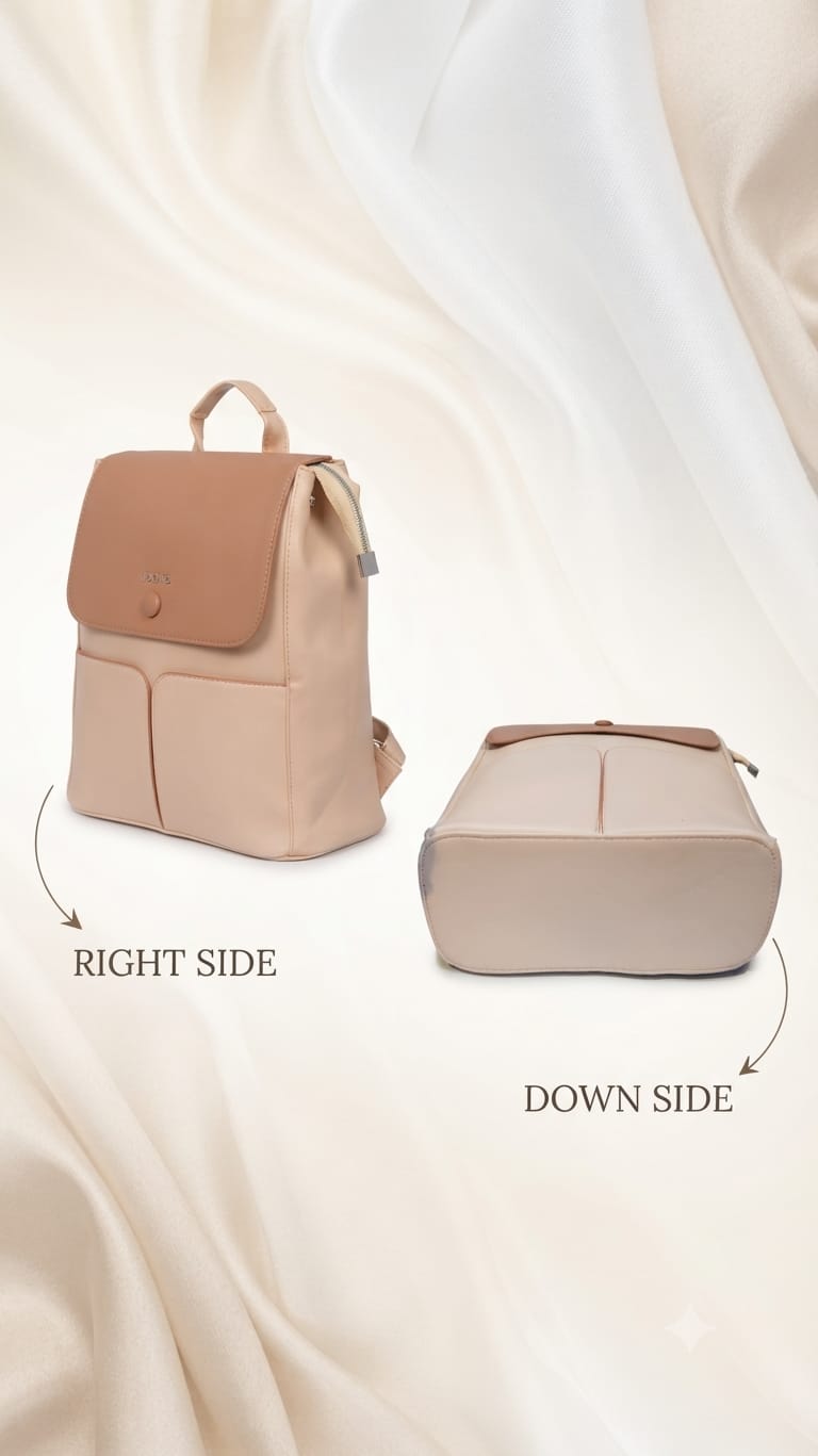 EDONE Premium PU Leather Backpack for Women | Multi-Compartment College, Office & Travel Bag