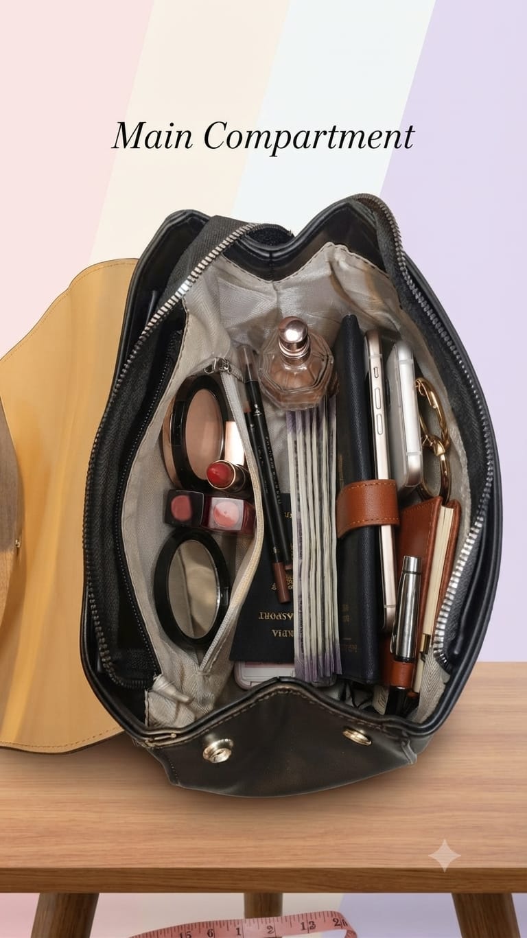 EDONE Premium PU Leather Backpack for Women | Multi-Compartment College, Office & Travel Bag