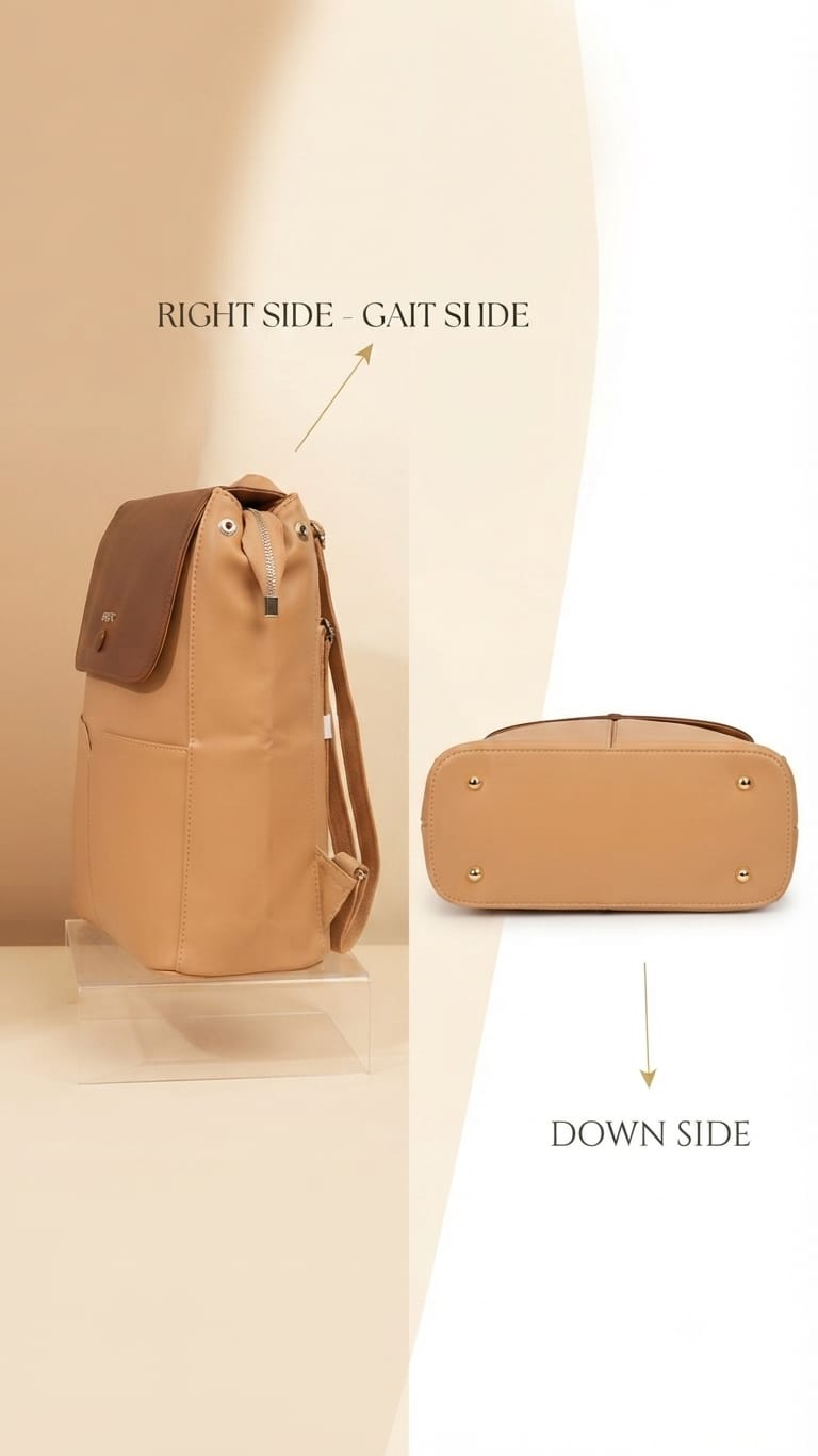 EDONE Premium PU Leather Backpack for Women | Multi-Compartment College, Office & Travel Bag