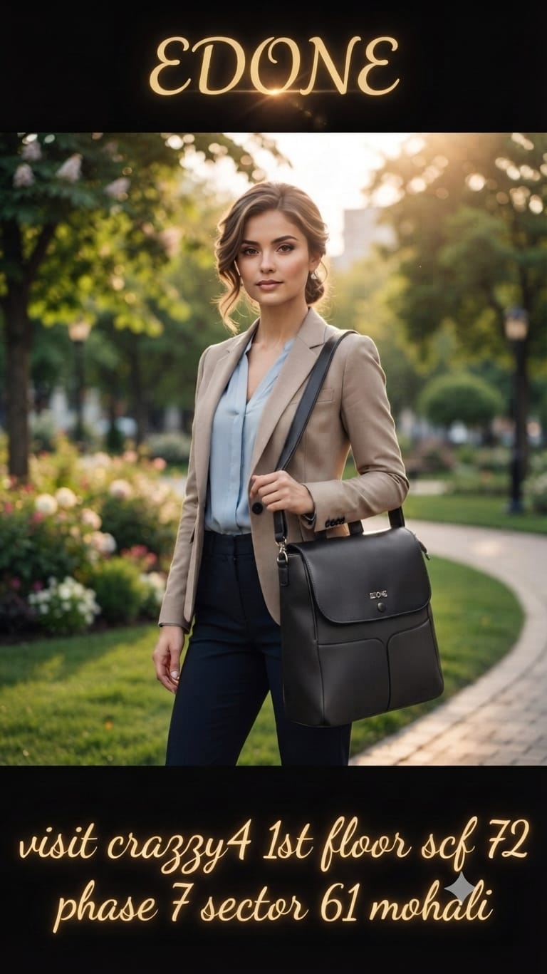EDONE Premium PU Leather Backpack for Women | Multi-Compartment College, Office & Travel Bag
