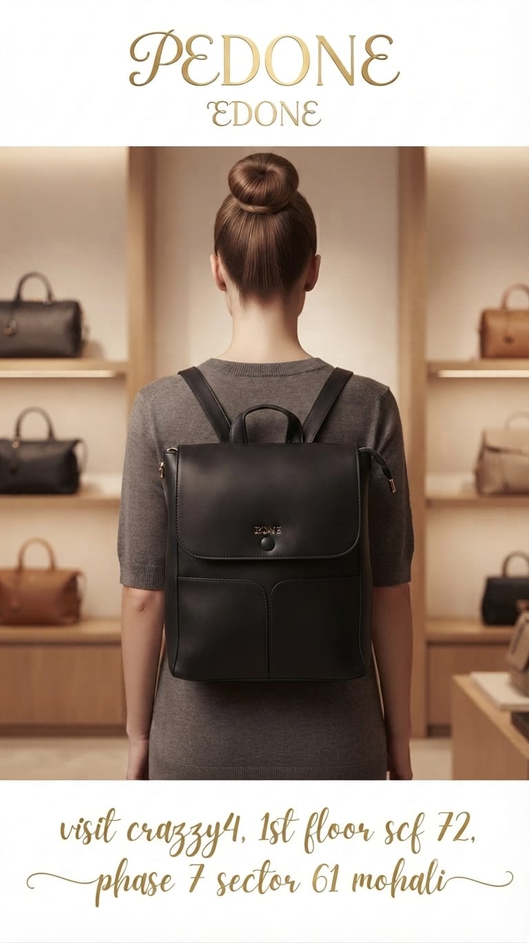EDONE Premium PU Leather Backpack for Women | Multi-Compartment College, Office & Travel Bag