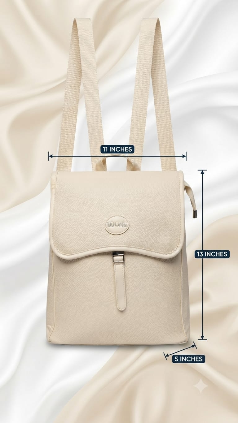 EDONE Premium PU Leather Backpack for Women | Multi-Compartment College, Office & Travel Bag (Copy) (Copy)