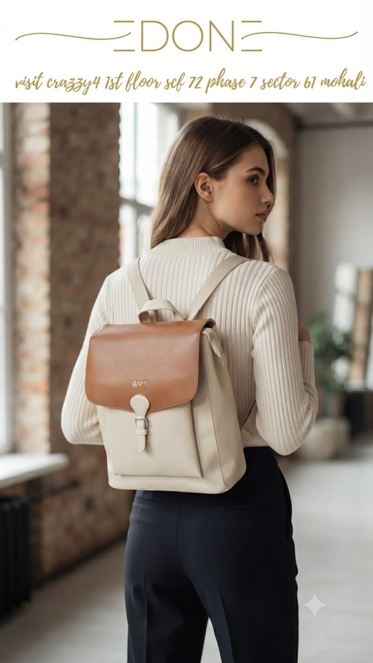 EDONE Premium PU Leather Backpack for Women | Multi-Compartment College, Office & Travel Bag (Copy)