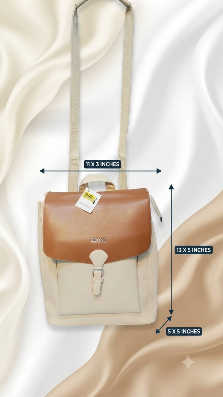 EDONE Premium PU Leather Backpack for Women | Multi-Compartment College, Office & Travel Bag (Copy)