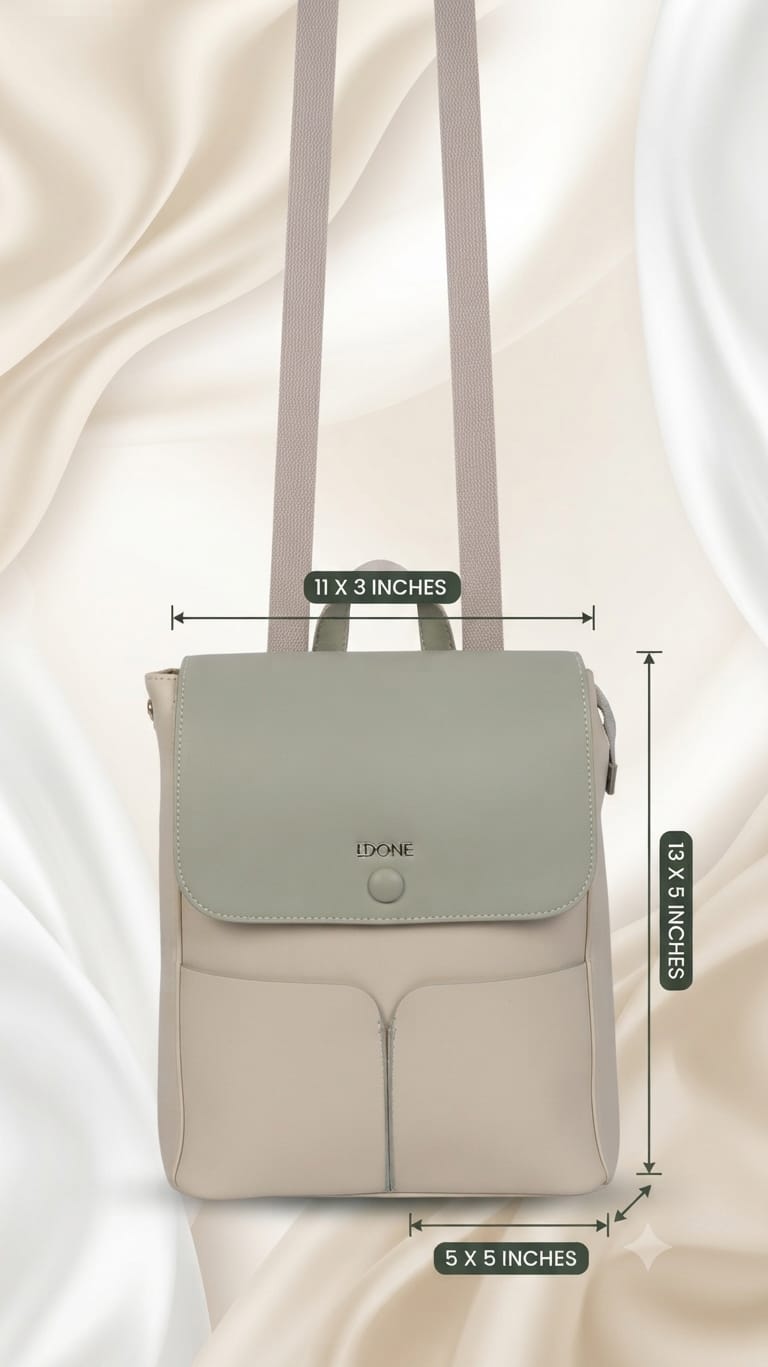 EDONE Premium PU Leather Backpack for Women | Multi-Compartment College, Office & Travel Bag