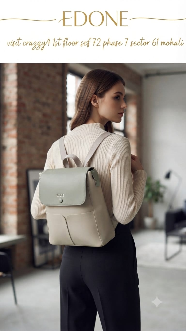 EDONE Premium PU Leather Backpack for Women | Multi-Compartment College, Office & Travel Bag