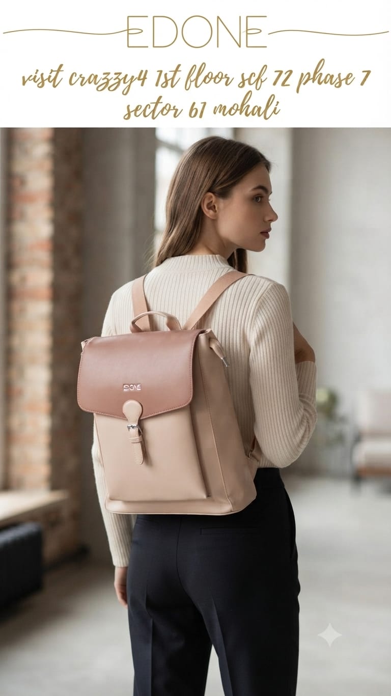 EDONE Premium PU Leather Backpack for Women | Multi-Compartment College, Office & Travel Bag (Copy)