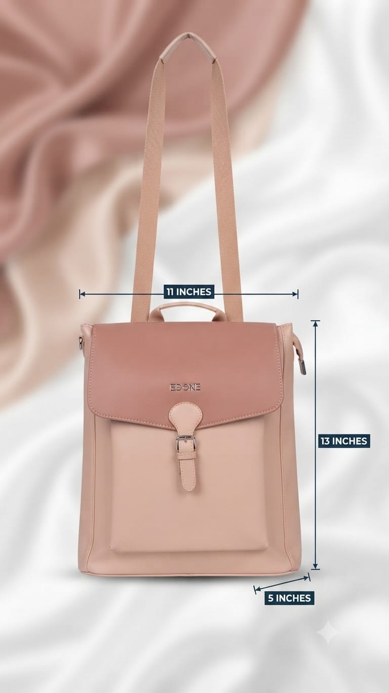 EDONE Premium PU Leather Backpack for Women | Multi-Compartment College, Office & Travel Bag (Copy)