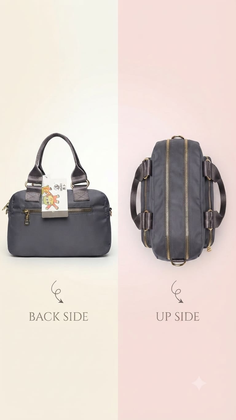 Imported Sarteene Premium PU Leather Travel Backpack | Multi-Zip Daily Kit Bag with Long Strap