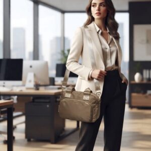 Imported Sarteene Premium PU Leather Travel Backpack | Multi-Zip Daily Kit Bag with Long Strap - Golden