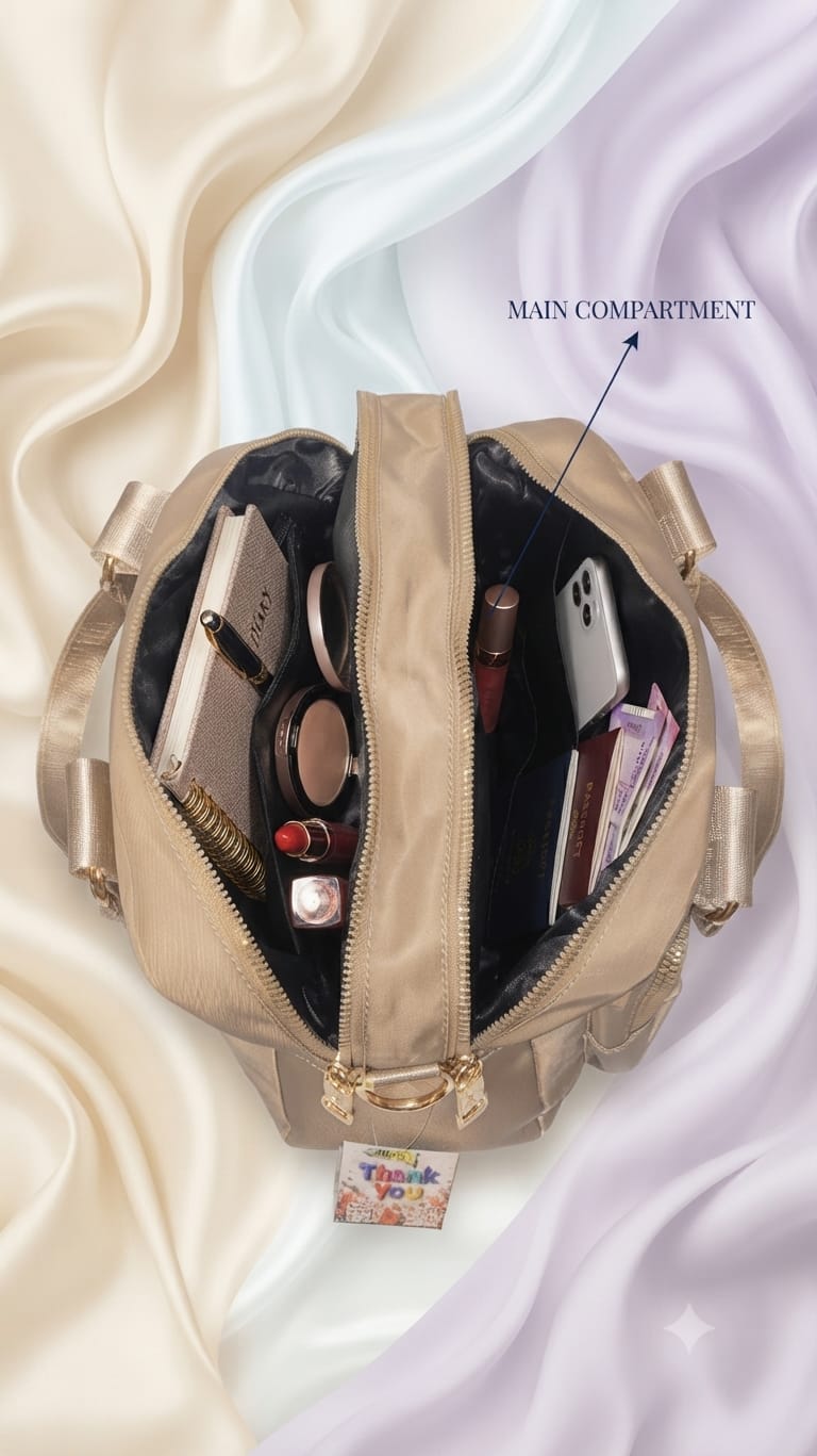 Imported Sarteene Premium PU Leather Travel Backpack | Multi-Zip Daily Kit Bag with Long Strap