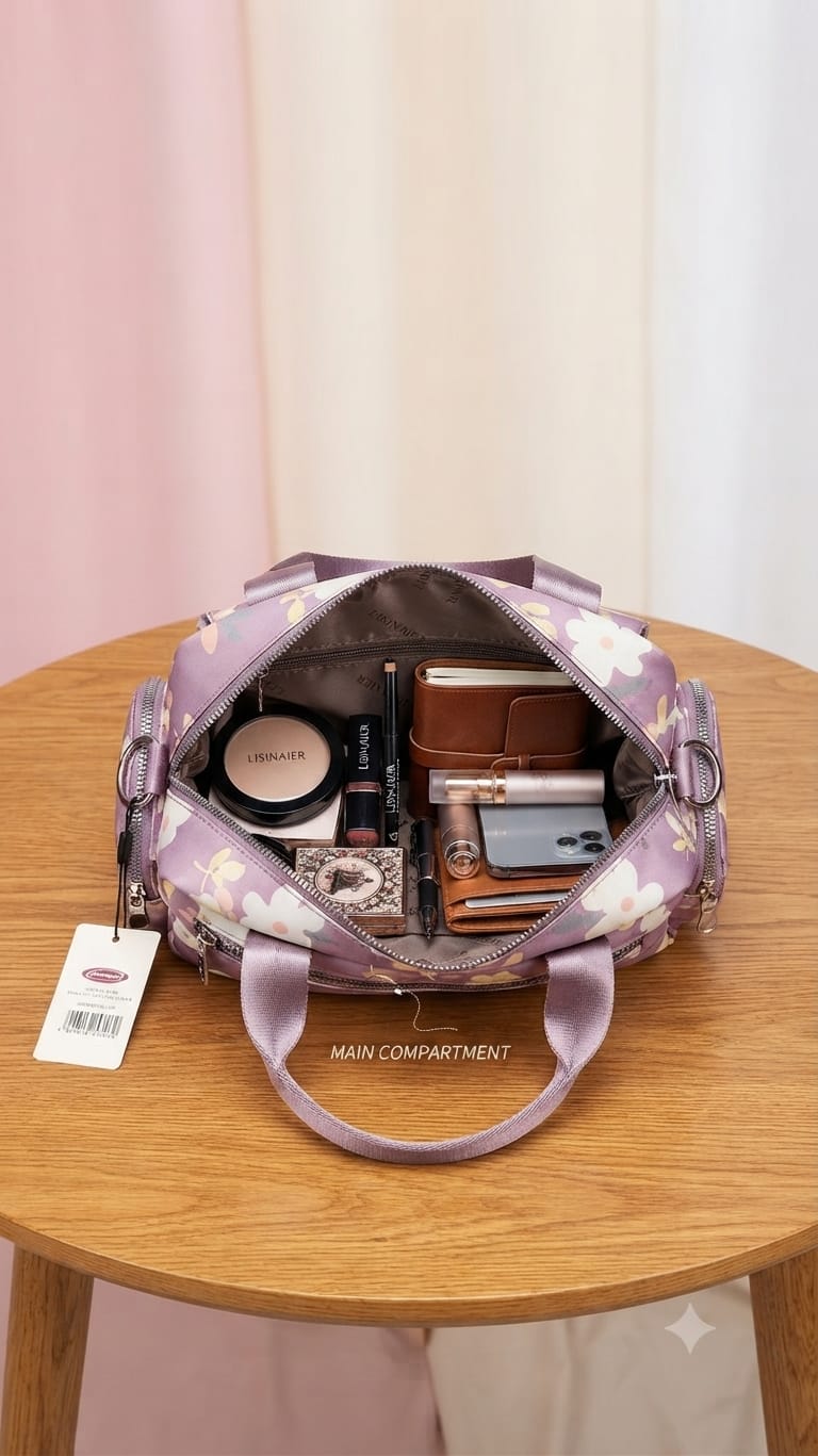 Imported Sarteene Premium PU Leather Travel Kit | Spacious Multi-Zip Daily Essentials Pouch