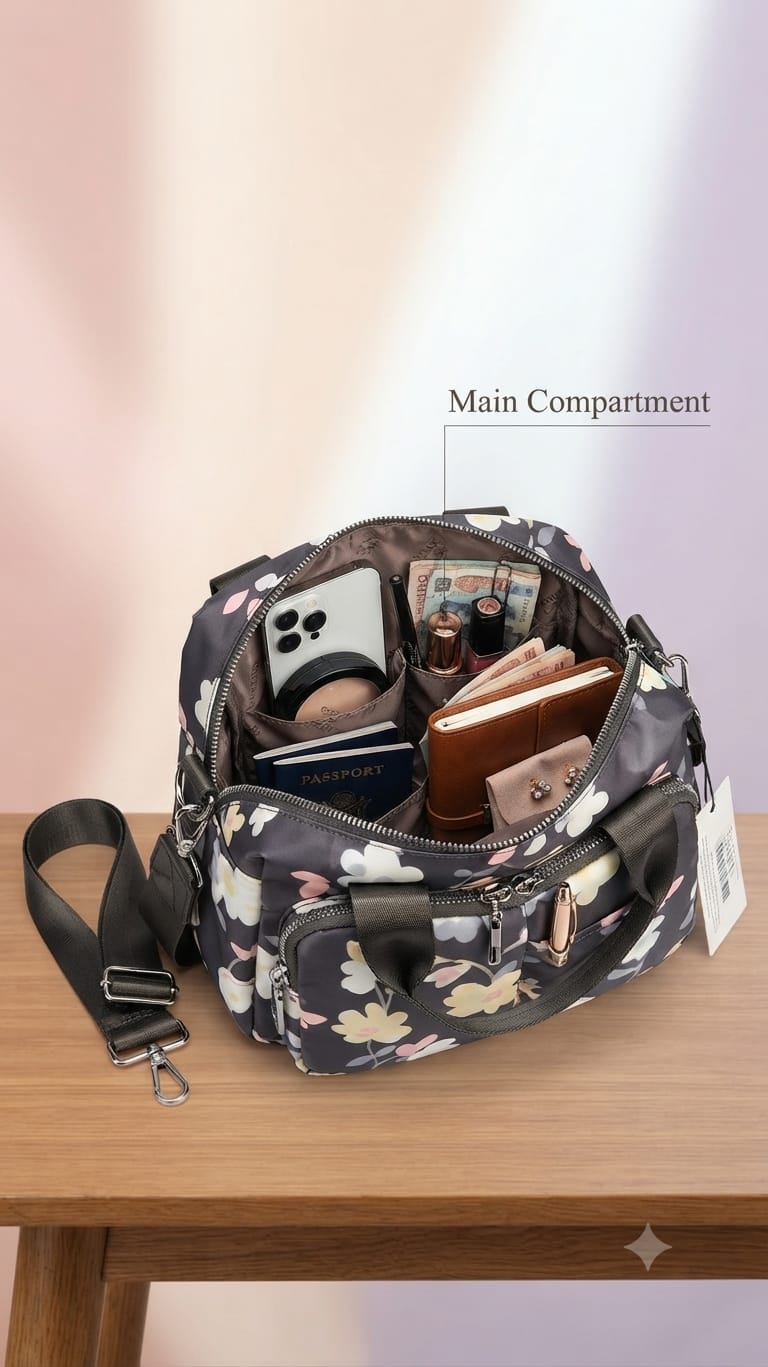 Imported Sarteene Premium PU Leather Travel Kit | Spacious Multi-Zip Daily Essentials Pouch